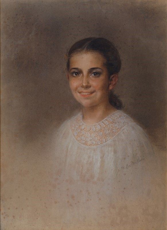 Ernestina Schultze-Naumburg (Mack Orlandini) : Ritratto della figlia  - Auction AUTORI DEL XIX E XX SEC - II - Galleria Pananti Casa d'Aste