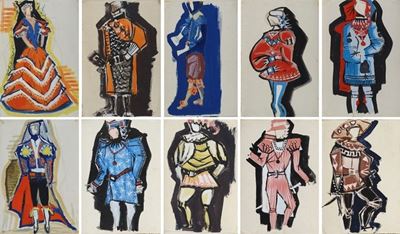 Dieci Bozzetti di Costumi Teatrali