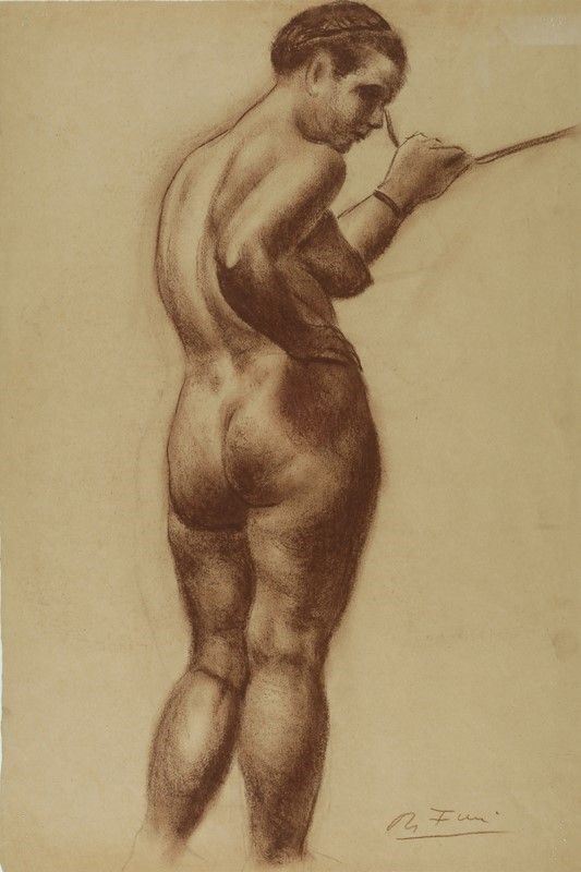 Achille Funi - Nudo di donna