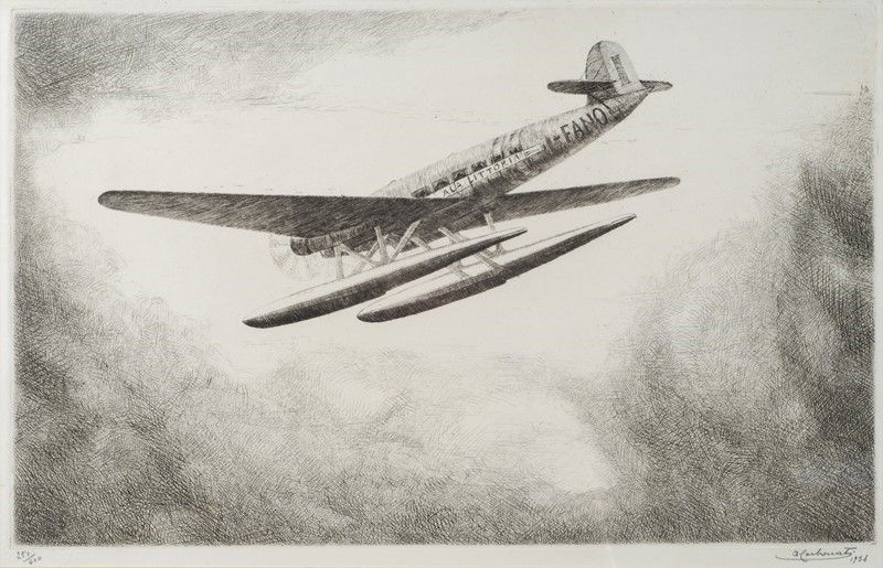 Antonio Carbonati - Idrovolanti Dell'ala Littoria in Volo sul Mediterraneo