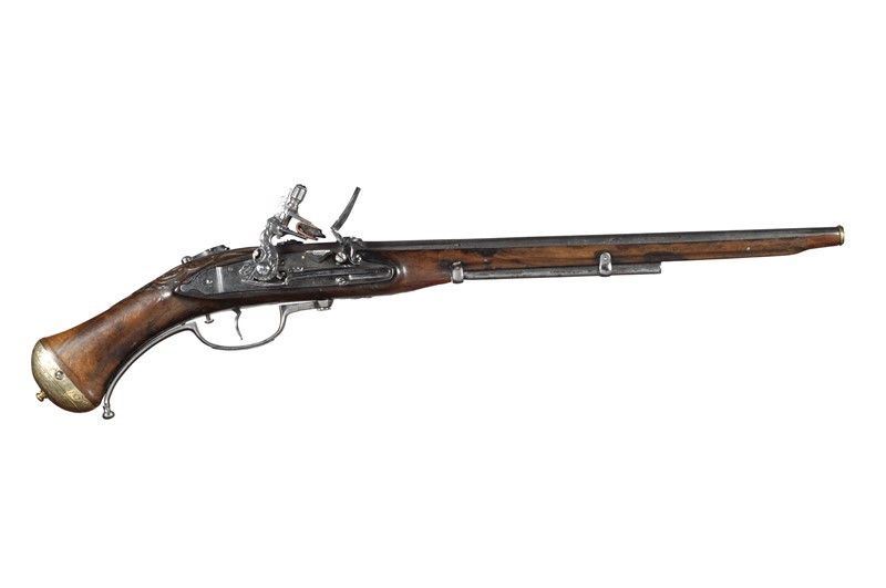 Pistola a Ripetizione a Pietra Focaia