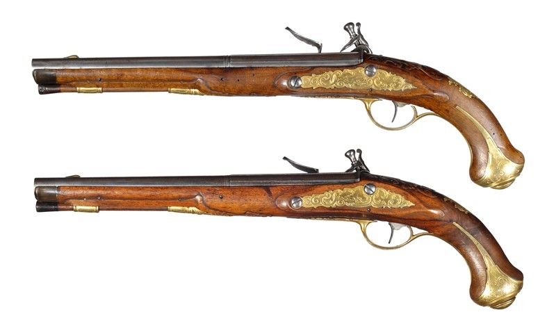 Coppia di Pistole a Pietra Focaia