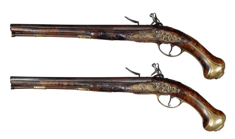 Coppia di Pistole a Pietra Focaia