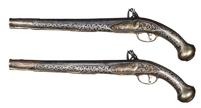 Coppia di Pistole a Pietra Focaia