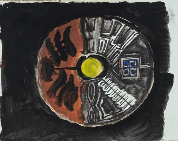 Virgilio Guidi : Soffitto  (Fine anni '50)  - Tempera su carta riportata su tela - Auction Arte Moderna e Contemporanea - III - Galleria Pananti Casa d'Aste