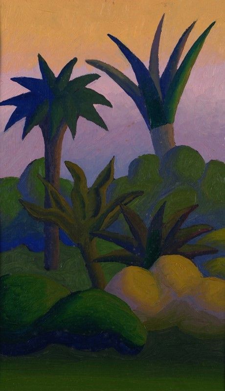 Galileo Chini : Barche da carico - Licata  (1931)  - Olio su tavola - Asta AUTORI DEL XIX E XX SEC - II - Galleria Pananti Casa d'Aste
