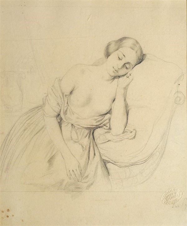 Giuseppe Moricci : Ritratto di donna  - Auction AUTORI DEL XIX E XX SEC - II - Galleria Pananti Casa d'Aste