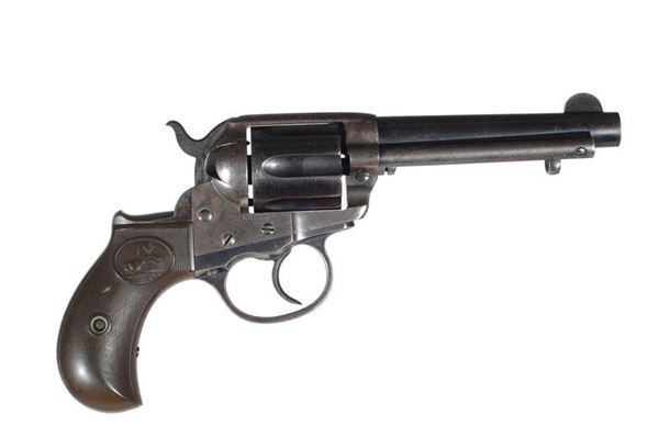 A double-action Colt revolver                                                                                       