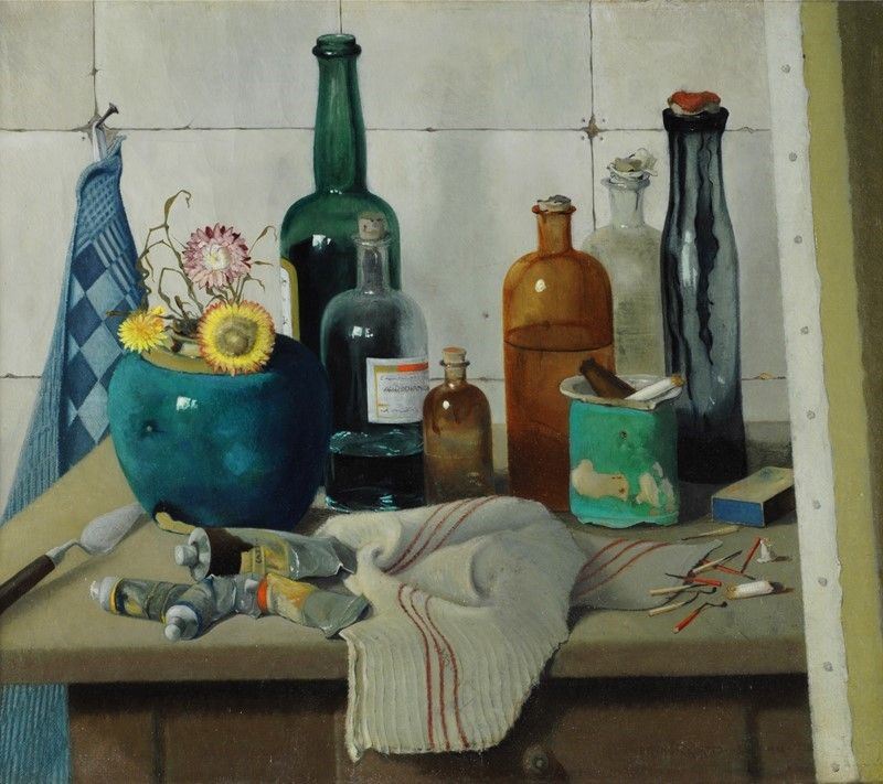 Bruno Croatto - Natura Morta con Bottiglie