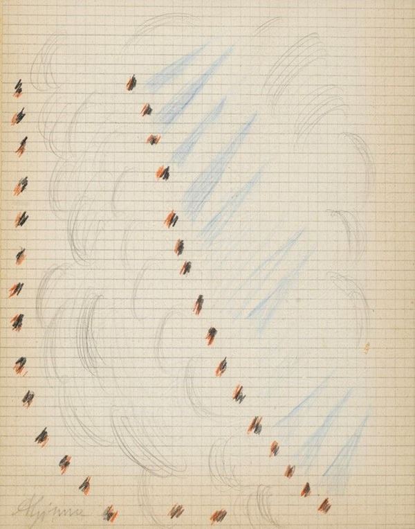 Arnaldo Ginna : Senza titolo  - Matite su carta - Auction Arte Moderna e Contemporanea - III - Galleria Pananti Casa d'Aste