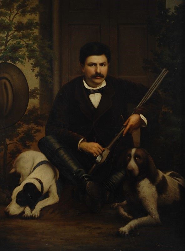 Francesco Giorgis - Cacciatore Seduto tra Due Cani