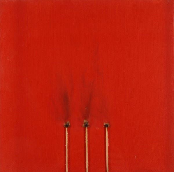Bernard Aubertin : Dessin de Feu   (2010)  - Acrilico e fiammiferi bruciati su tela - Asta Arte Moderna e Contemporanea - III - Galleria Pananti Casa d'Aste