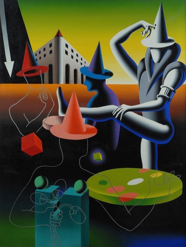 Mark Kostabi - The Tumbling Invisible Now