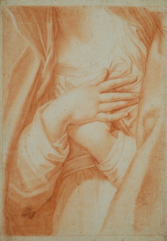 Anonimo, XVIII sec. - Studio delle mani della Vergine in preghiera da Guido Reni