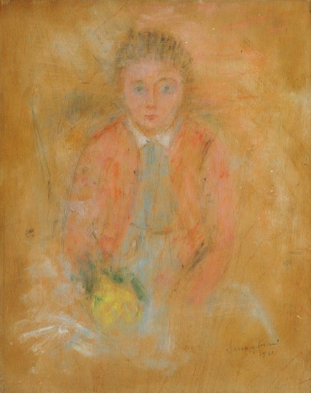 Pio Semeghini - Ragazza con Fiori