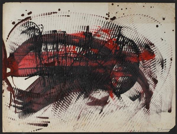 Yasuo Sumi : Yasuo Sumi 2  (1955)  - Inchiostro su carta - Auction Arte Moderna e Contemporanea - III - Galleria Pananti Casa d'Aste