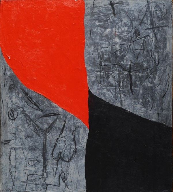 Cesare Berlingeri : Non può avere titolo  (1999)  - Olio e carbone su piombo - Auction Arte Moderna e Contemporanea - III - Galleria Pananti Casa d'Aste