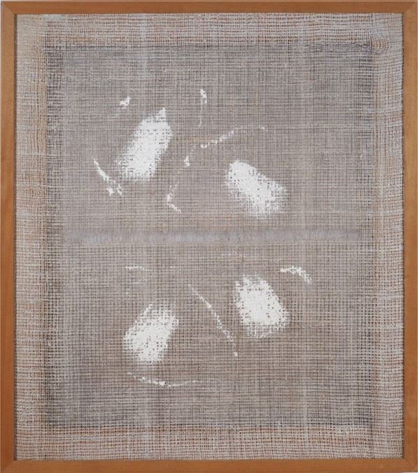 Salvatore Emblema : Senza titolo  (1995)  - Olio su tela di juta - Auction Arte Moderna e Contemporanea - III - Galleria Pananti Casa d'Aste