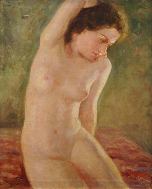 Arthur Markowicz : Nudo femminile  - Olio su tela - Asta AUTORI DEL XIX E XX SEC - II - Galleria Pananti Casa d'Aste