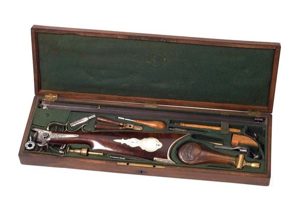 A superb percussion target carbine                  