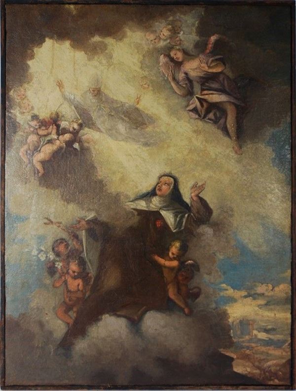 Scuola Italia Settentrionale, XVIII sec. - Assunzione di Santa Caterina