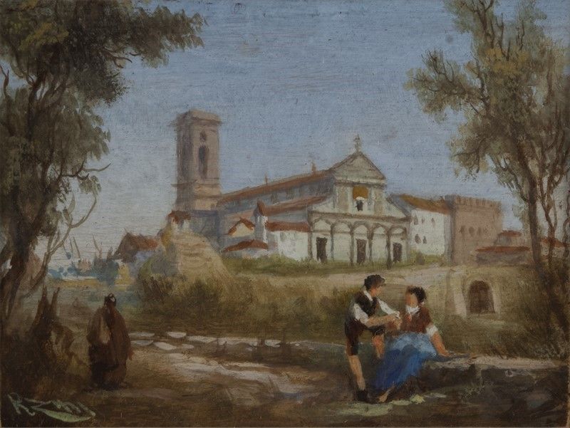 Renato Zini - Paesaggio con la Chiesa di San Miniato sullo Sfondo; Paesaggio con la Certosa Fiore...