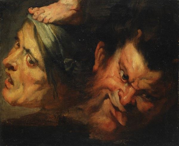Anonimo, XVIII sec. : Studi (Maniera di Jacob Jordaens)  - Auction Orologi, Antiquariato, Autori del XIX e XX Sec, Arte moderna e Contemporanea - I - Galleria Pananti Casa d'Aste