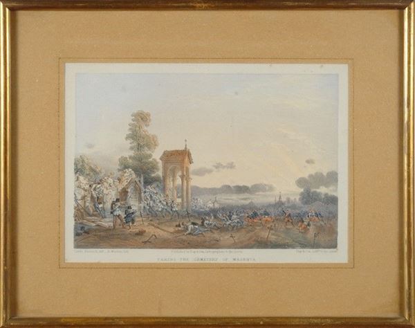 Stampa colorata                                                                                       (Italia, 1860 ca.                                  )  - Asta ARMI ANTICHE, MILITARIA, LIBRI - Galleria Pananti Casa d'Aste