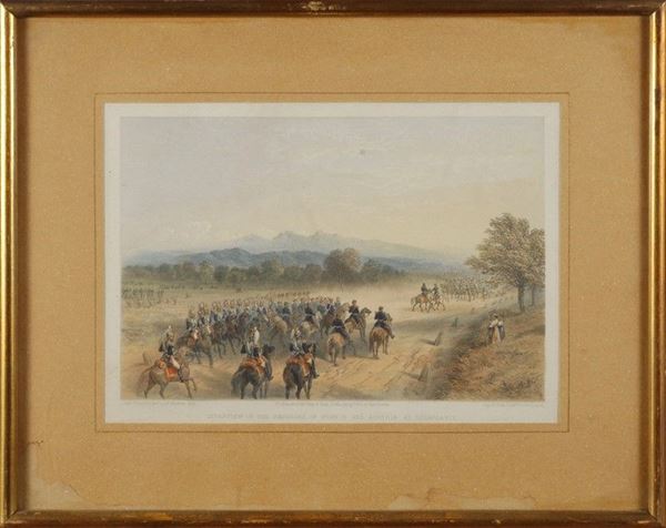 Stampa colorata                                                                                       (Italia, 1860 ca.                                  )  - Asta ARMI ANTICHE, MILITARIA, LIBRI - Galleria Pananti Casa d'Aste