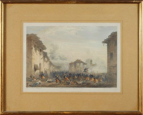 Stampa colorata                                                                                       (Italia, 1860 ca.                                  )  - Auction Armi antiche e Militaria - Galleria Pananti Casa d'Aste