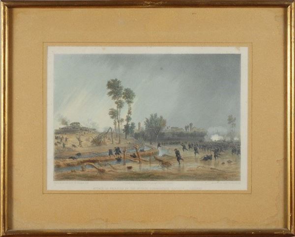 Stampa colorata                                                                                       (Italia, 1860 ca.                                  )  - Asta Armi antiche e Militaria - Galleria Pananti Casa d'Aste