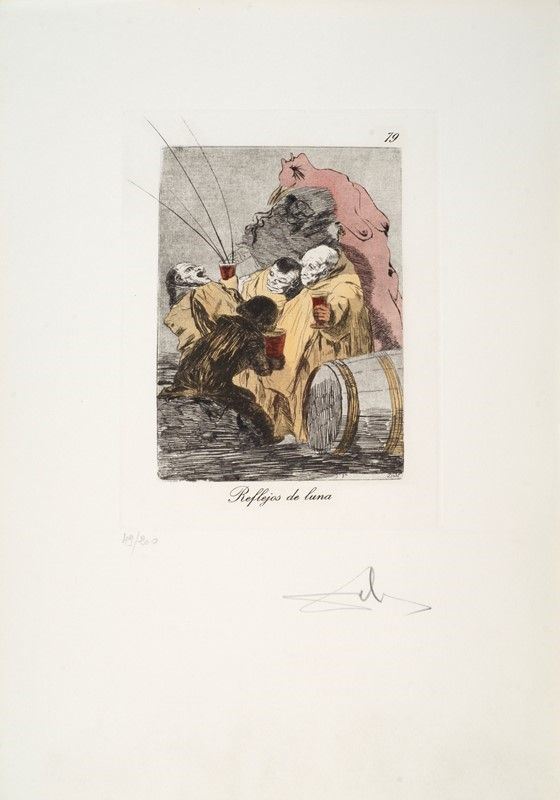 Salvador Dal&#236; : Le Caprices de Goya, Reflejos de luna  - Auction GRAFICA ED EDIZIONI - Galleria Pananti Casa d'Aste