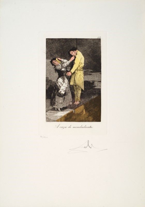 Salvador Dal&#236; : Le Caprices de Goya, A caza de mondadientes  - Auction GRAFICA ED EDIZIONI - Galleria Pananti Casa d'Aste