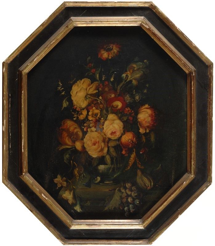 Anonimo, XIX Sec. - Coppia di Nature Morte