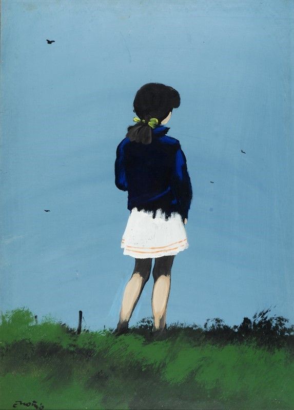 Enotrio Pugliese - Ragazza in un campo