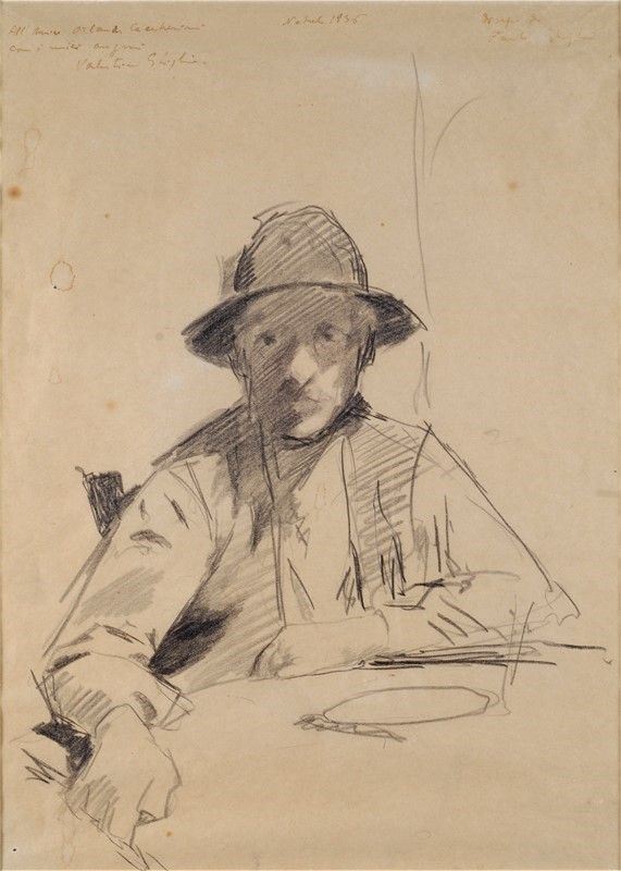Valentino Ghiglia : Figura al tavolo  (1936)  - Auction Arte Moderna e Contemporanea - III - Galleria Pananti Casa d'Aste