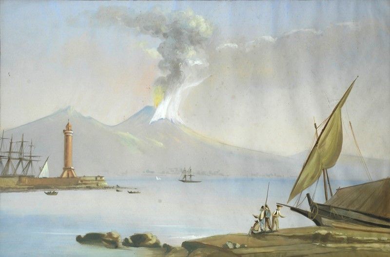 Anonimo, XIX - XX Sec. - Eruzione del Vesuvio