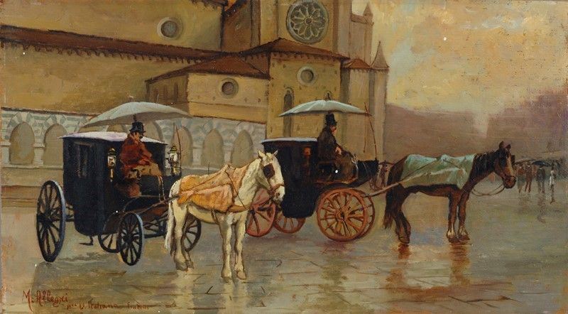 Anonimo, XX Sec. - Fiaccheraia a Santa Maria Novella