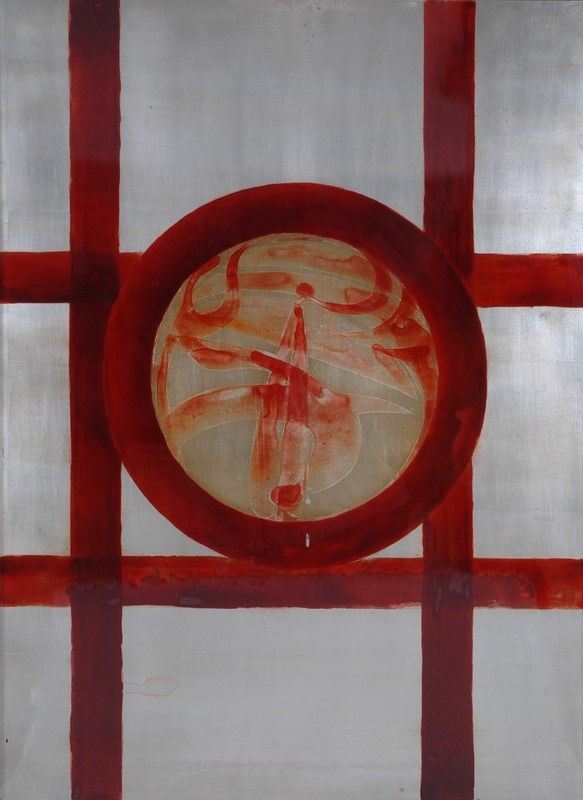 Domenico Bianchi : Senza titolo  (1997)  - Argento e pigmenti naturali su tavola - Asta Arte Moderna e Contemporanea - III - Galleria Pananti Casa d'Aste