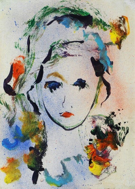 Ernesto Treccani : Volto  - Olio su tela - Asta Arte Moderna e Contemporanea - III - Galleria Pananti Casa d'Aste