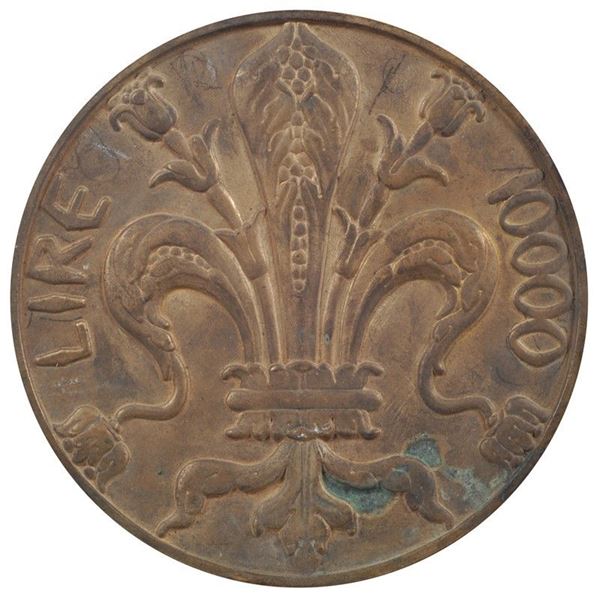 Mario Moschi : Lire 10000  - Bronzo - Asta ARREDI E OGGETTISTICA - Galleria Pananti Casa d'Aste