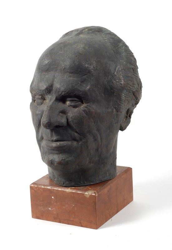 Mario Moschi : Testa virile  - Asta ARREDI E OGGETTISTICA - Galleria Pananti Casa d'Aste