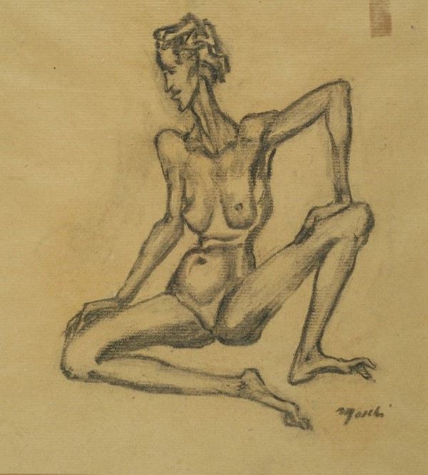 Mario Moschi : Nudo  - Auction AUTORI DEL XIX E XX SEC - Galleria Pananti Casa d'Aste