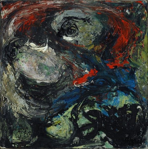 Karel Appel : Figura  (1962)  - Olio su tela - Asta Arte Moderna e Contemporanea - III - Galleria Pananti Casa d'Aste