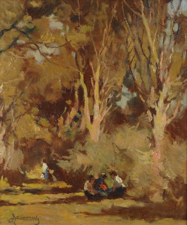 Ludovico Tommasi : Figura nel bosco  - Auction AUTORI DEL XIX E XX SEC - II - Galleria Pananti Casa d'Aste
