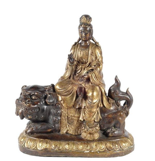A bronze sculpture  (Cina 1700 ca. - China, circa 1700                                     )  - Auction Armi antiche e Militaria - Galleria Pananti Casa d'Aste