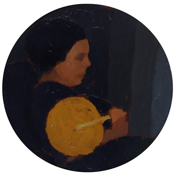 Oscar Ghiglia : Il ventaglio giallo  ((1908-1910))  - Auction AUTORI DEL XIX E XX SEC - II - Galleria Pananti Casa d'Aste