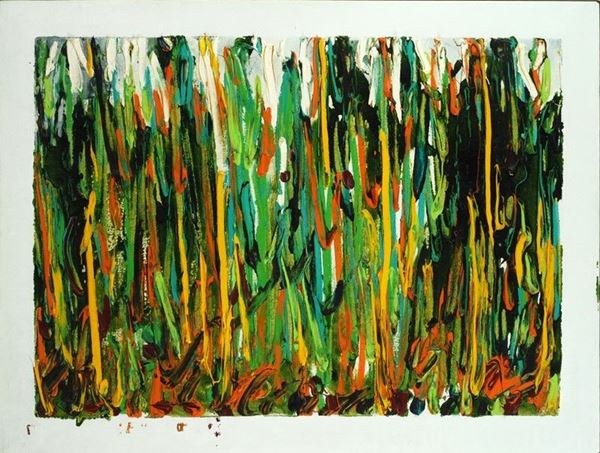 Mario Schifano : Senza titolo  (1984)  - Smalto e acrilico su tela - Asta Arte Moderna e Contemporanea - III - Galleria Pananti Casa d'Aste