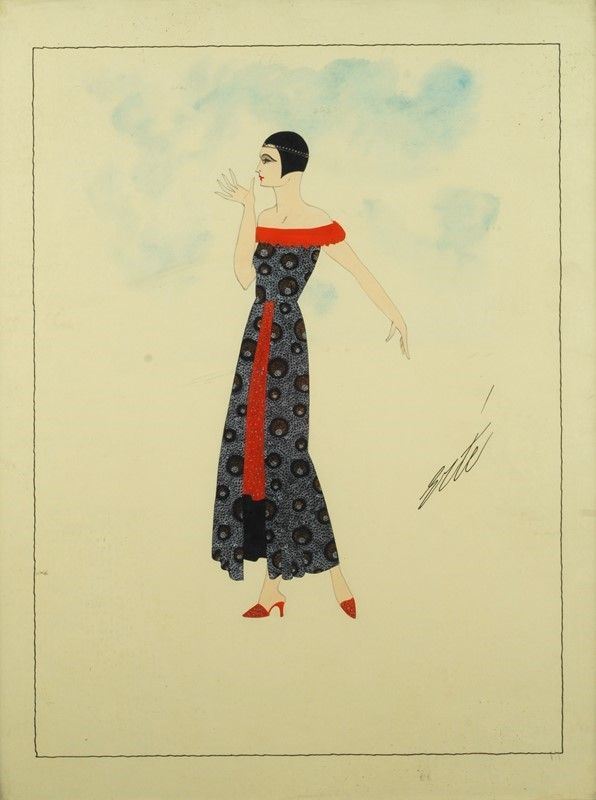 (Romain de Tirtoff) Ert&#233; : Modella  - Auction AUTORI DEL XIX E XX SEC - II - Galleria Pananti Casa d'Aste