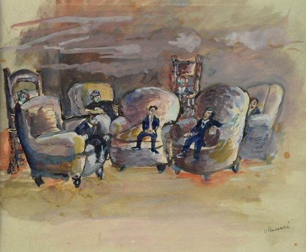 Mino Maccari - Il salotto